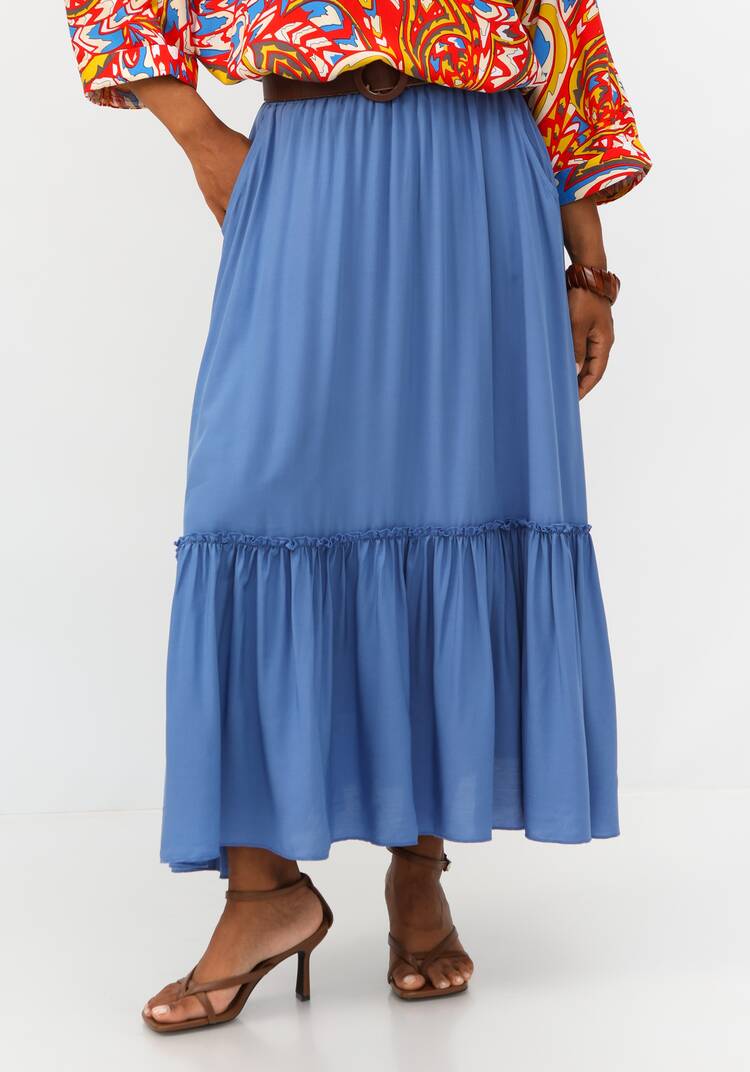 Юбка на эластичной ленте с ярусами шир.  750, рис. 17