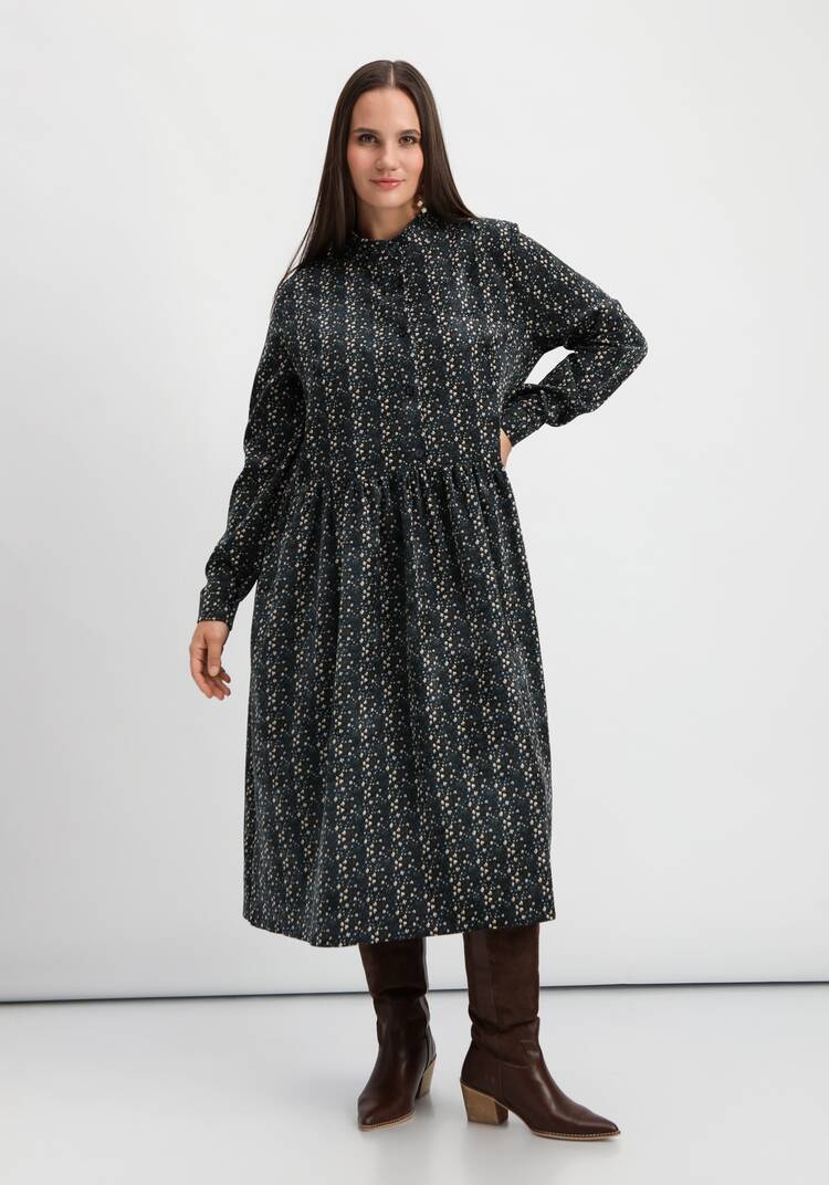 Платье оверсайз с принтом мильфлер шир.  750, рис. 10