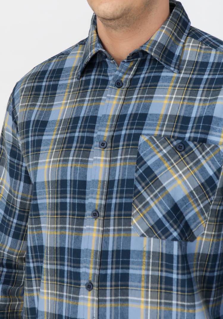 Рубашка фланелевая в клетку Паскаль шир.  750, рис. 5