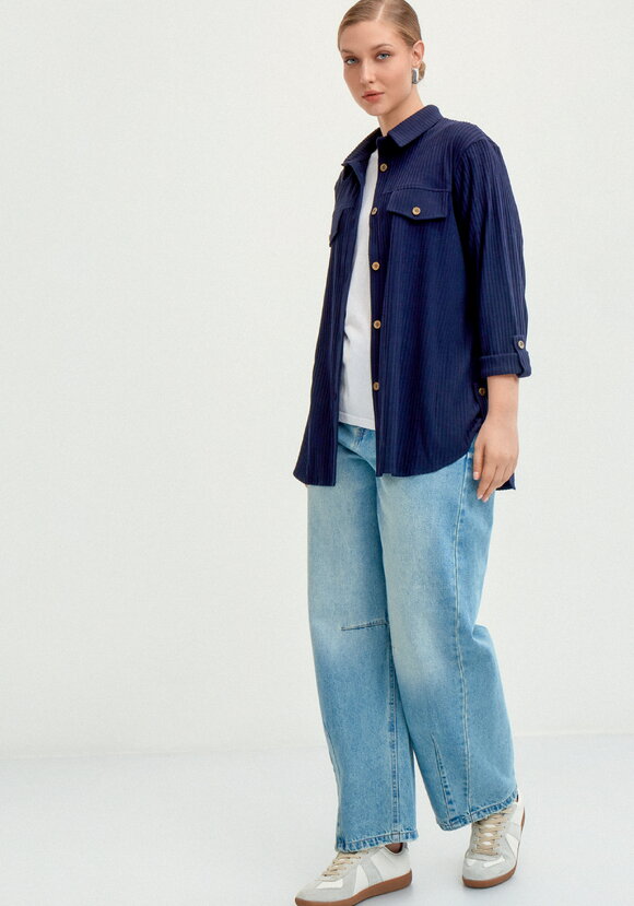 Рубашка из крупного вельвета шир.  580, рис. 7