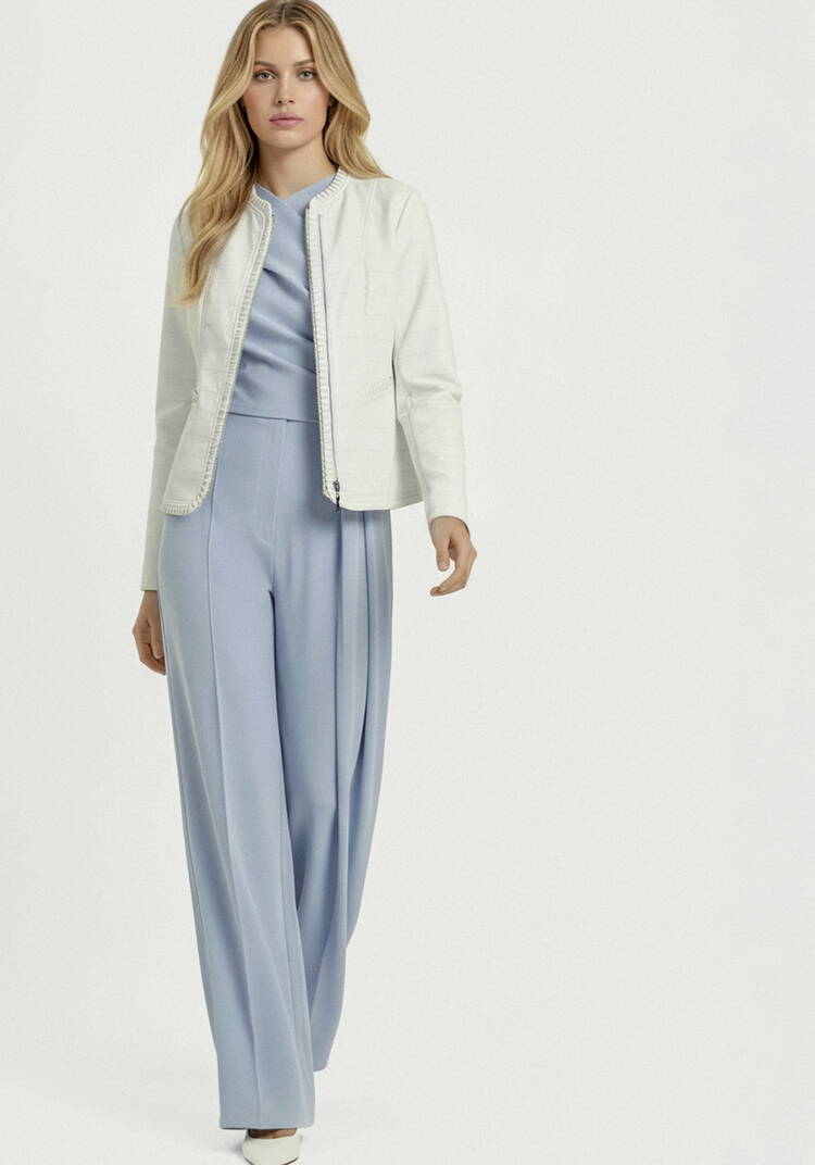 Куртка из экокожи с рюшей шир.  750, рис. 34