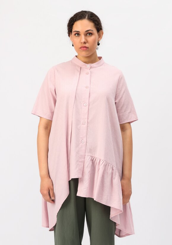 Блуза оригинального кроя с воланом шир.  580, рис. 27