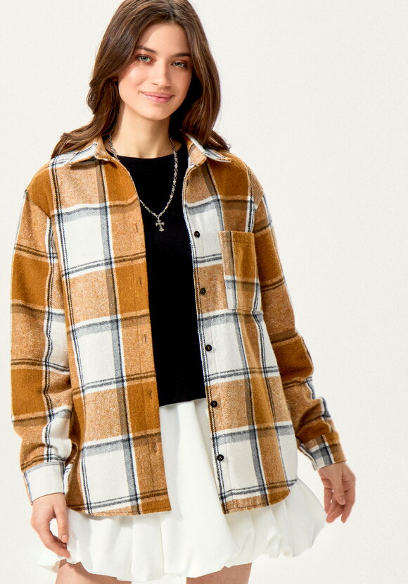 Рубашка в клетку с накладным карманом шир.  580, рис. 32