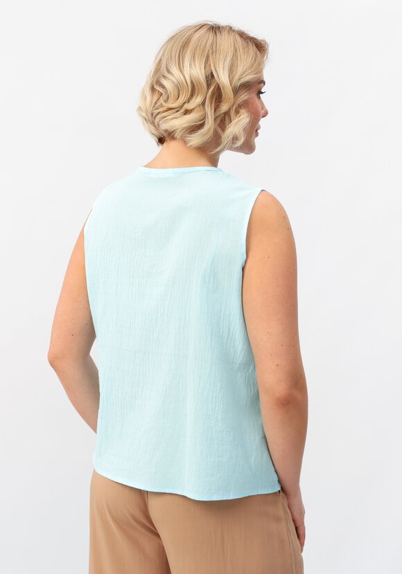 Майка ажурная из шитья с круглым вырезом шир.  580, рис. 27