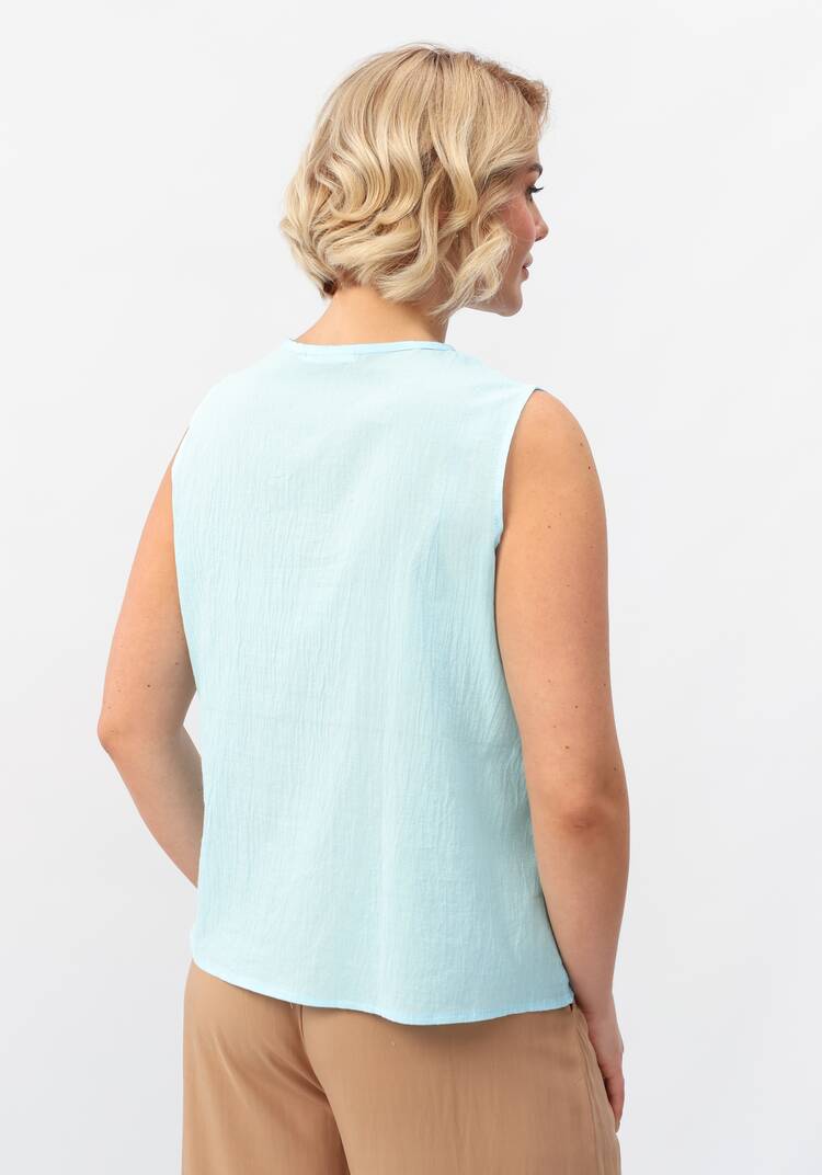 Майка ажурная из шитья с круглым вырезом шир.  750, рис. 27