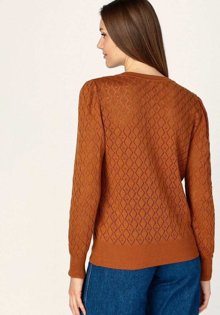 Кардиган ажурный с обтянутыми пуговицами шир.  750, рис. 32