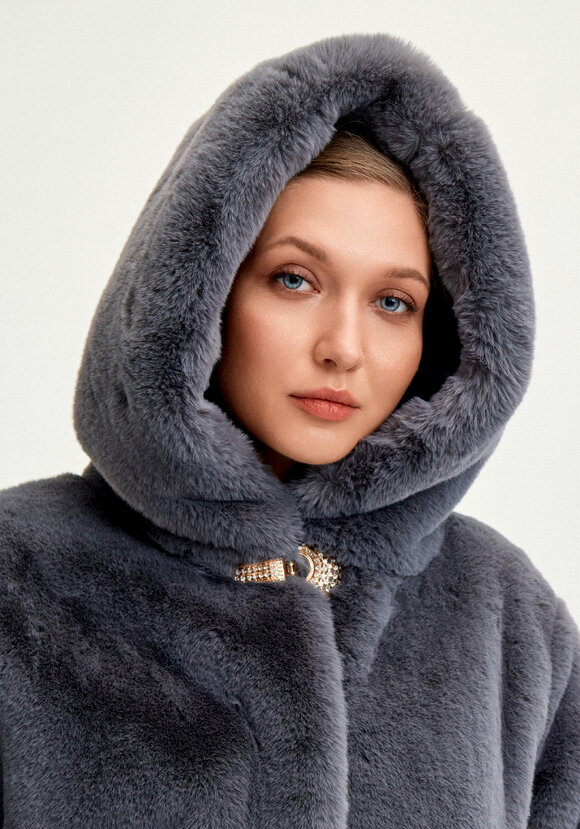 Шуба из эко меха Мишель шир.  580, рис. 17