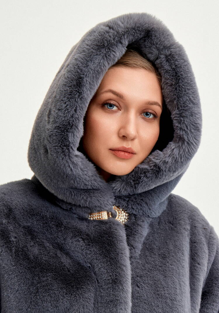 Шуба из эко меха Мишель шир.  750, рис. 17