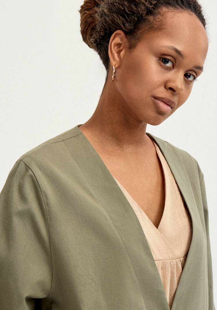 Кардиган изо льна с карманами шир.  750, рис. 12