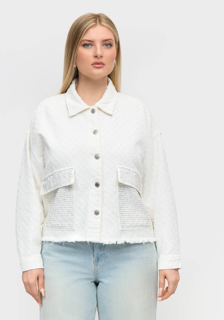 Куртка со стразами Инесса шир.  750, рис. 10