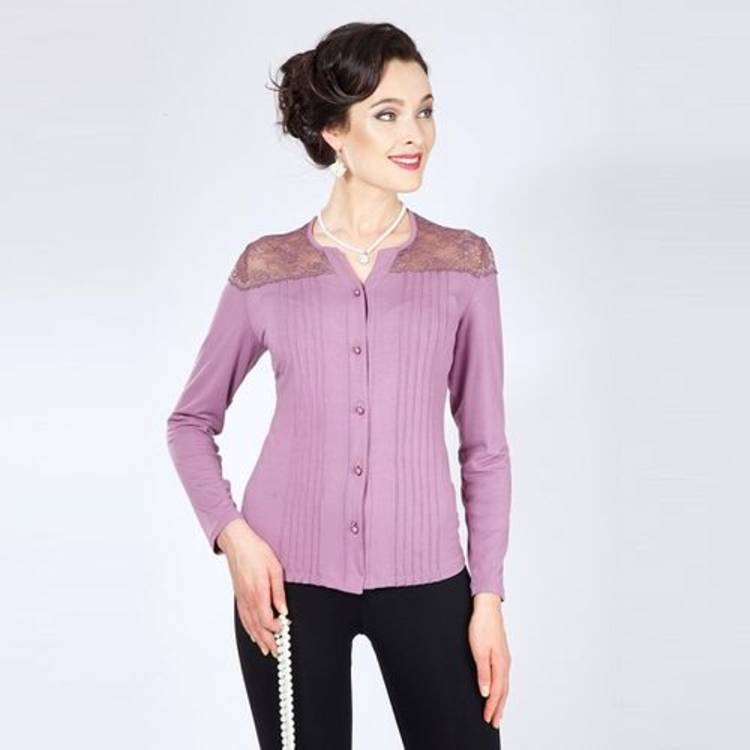 Блуза-рубашка с гипюром шир.  750, рис. 1