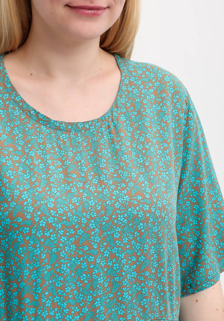 Платье свободное с короткими рукавами шир.  750, рис. 5