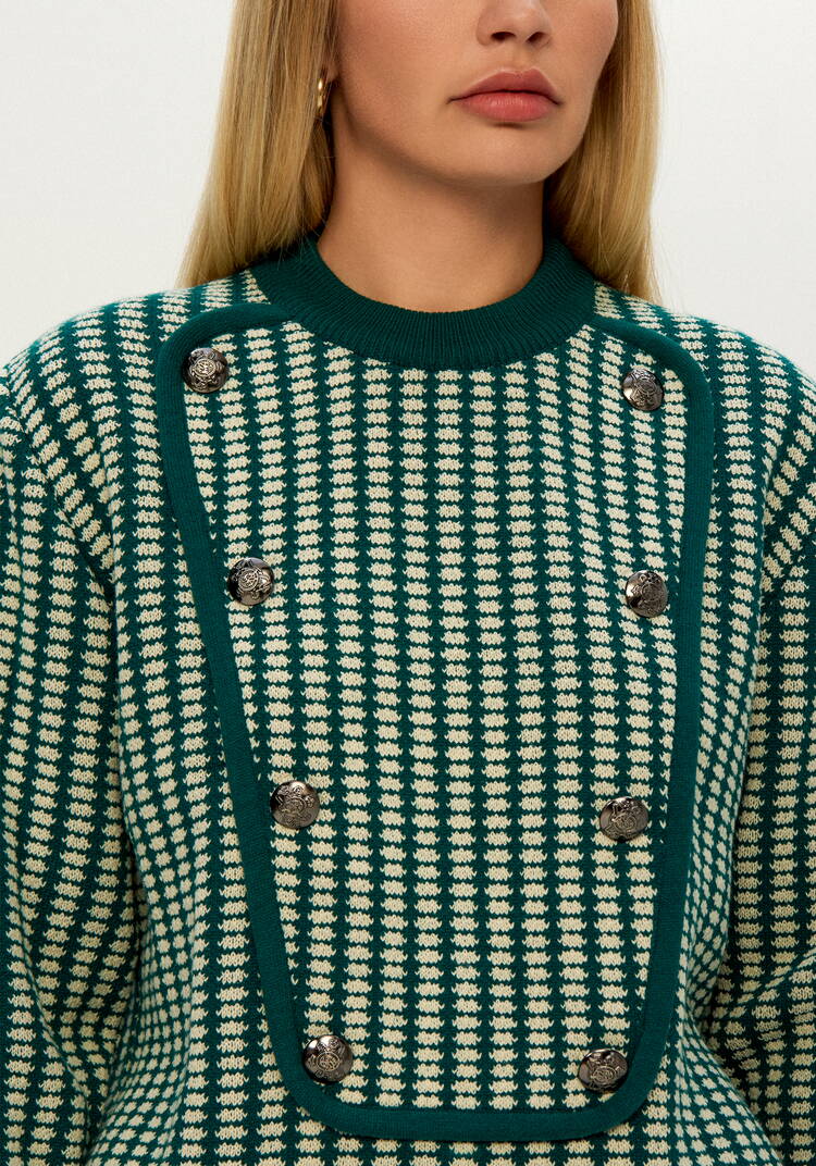 Джемпер с пуговицами декоративными шир.  750, рис. 13