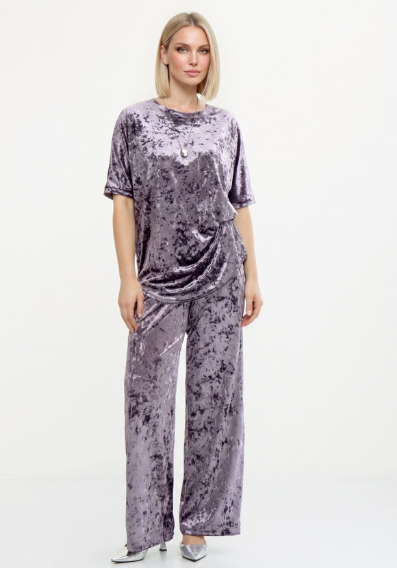 Костюм бархатный с брюками палаццо шир.  580, рис. 4