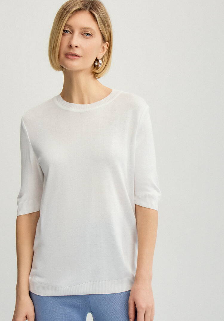 Джемпер женский с рукавом до локтя шир.  750, рис. 4