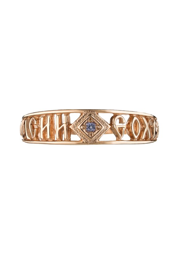 Кольцо серебряное Святая вера шир.  580, рис. 8