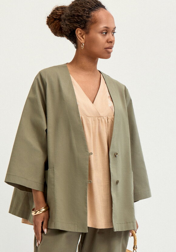 Кардиган изо льна с карманами шир.  580, рис. 8