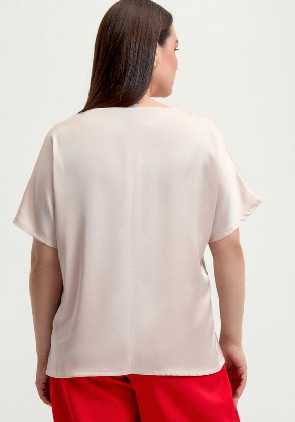 Блуза шелковая с V-образным вырезом шир.  580, рис. 3