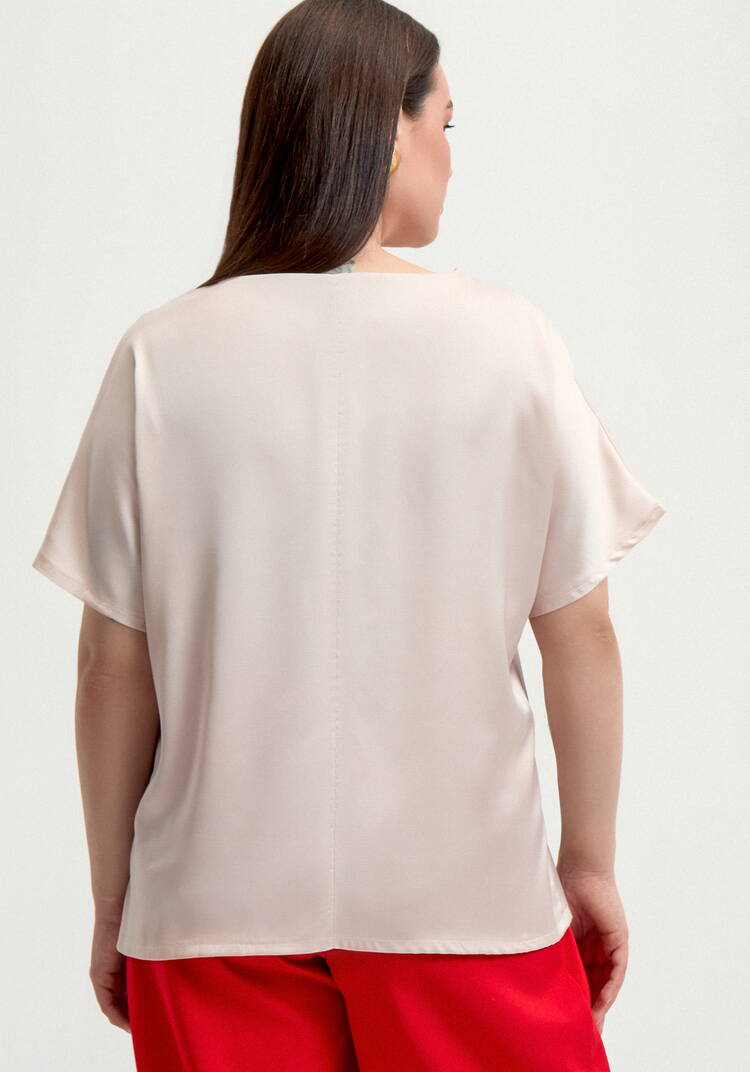 Блуза шелковая с V-образным вырезом шир.  750, рис. 3