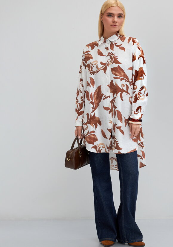 Туника с принтом на пуговицах Джейн шир.  580, рис. 7