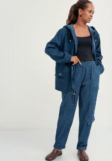 Брюки бананы вельветовые на резинке