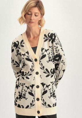 Кардиган с цветочным рисунком