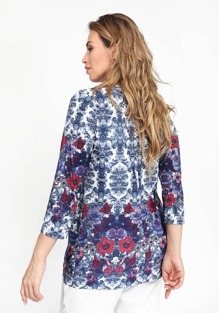 Туника базовая принтованная с карманами шир.  750, рис. 6