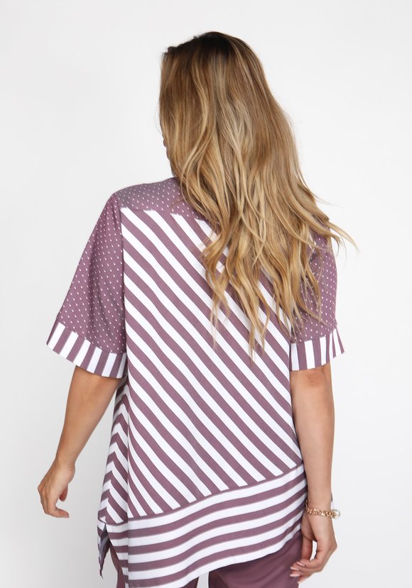 Туника из двух видов принтованной ткани шир.  580, рис. 3