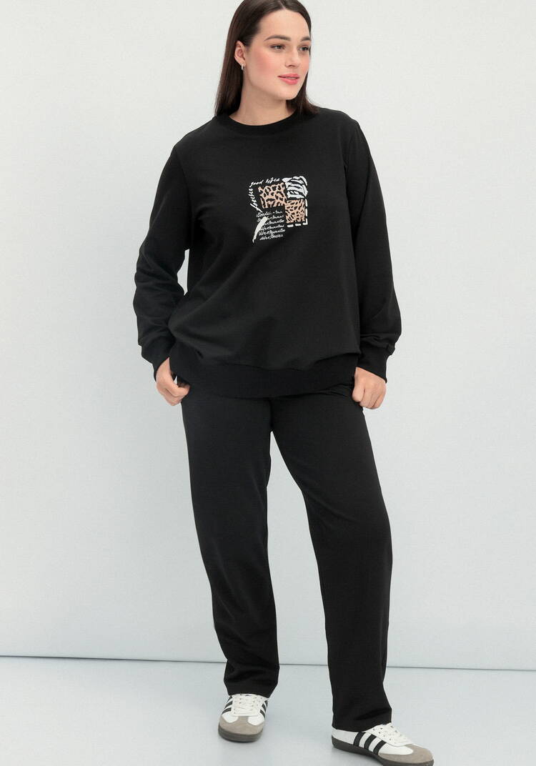 Комплект (брюки и свитшот с принтом) шир.  750, рис. 9