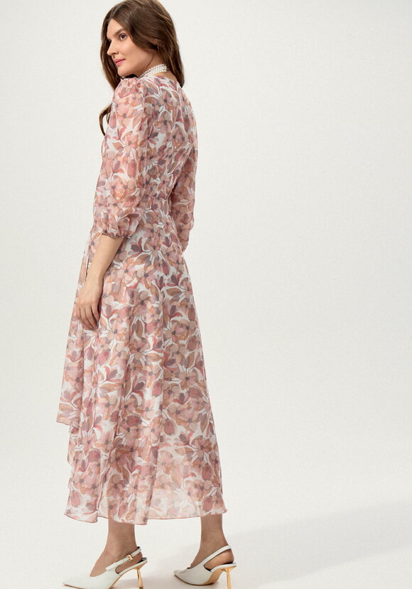 Платье на запах с флористическим принтом шир.  580, рис. 10