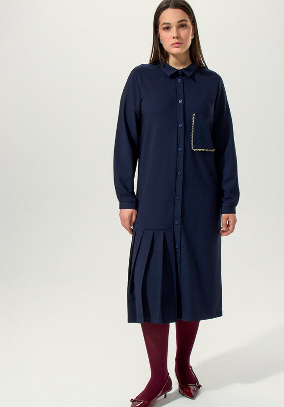 Платье-рубашка с декорированным карманом шир.  580, рис. 6