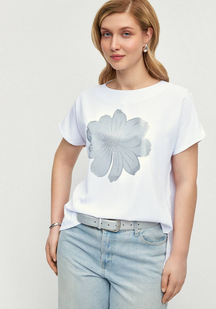 Блуза с принтом с напылением шир.  750, рис. 8