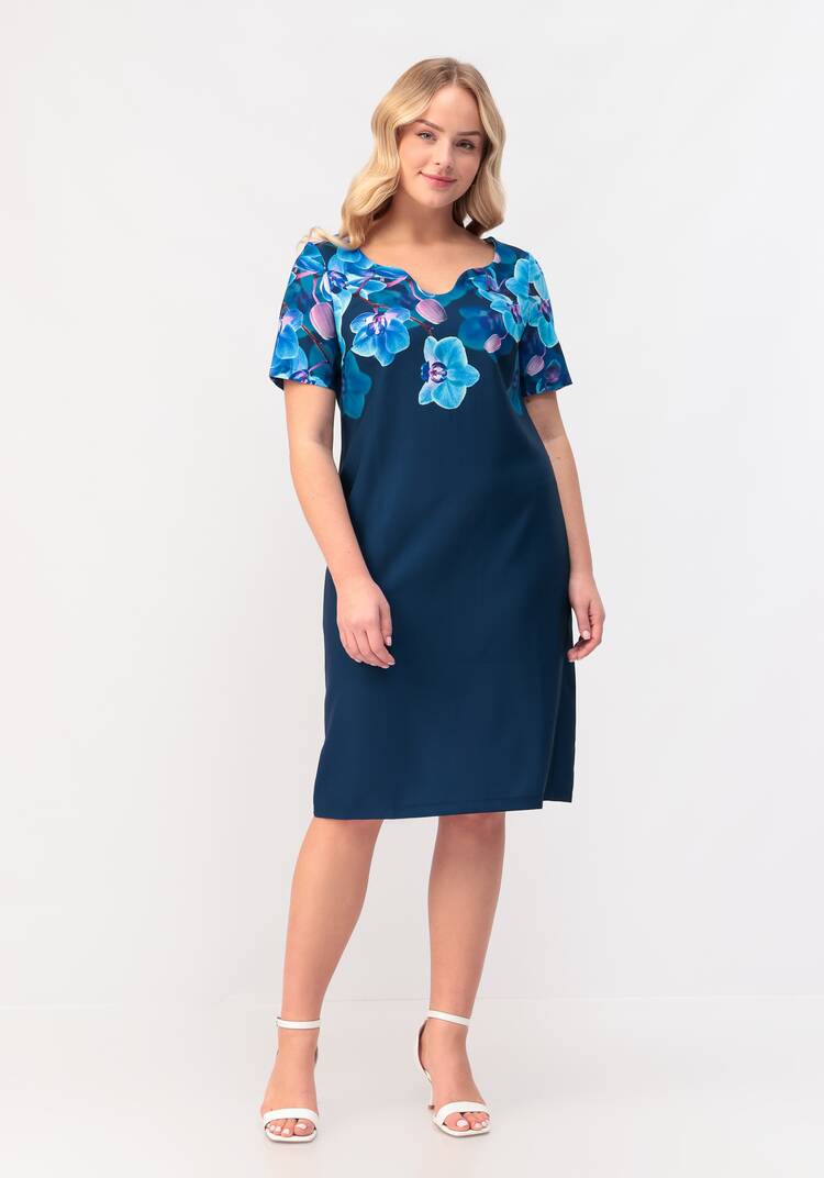 Платье полуприлегающего силуэта с  принтом шир.  750, рис. 7