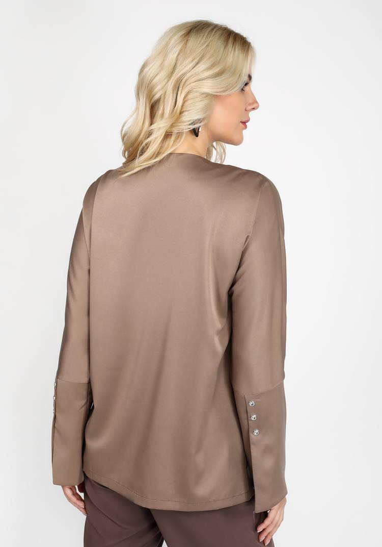 Блуза с фантазийным манжетом шир.  750, рис. 8