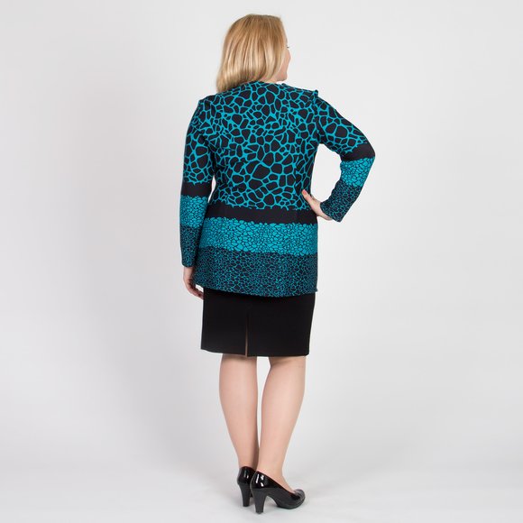 Блуза с эффектом двойки и монохромным принтом шир.  580, рис. 10