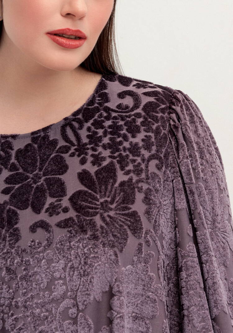 Блуза с цветами из бархата шир.  750, рис. 13