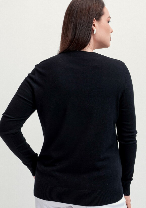 Джемпер с цветочной вышивкой и стразами шир.  580, рис. 3