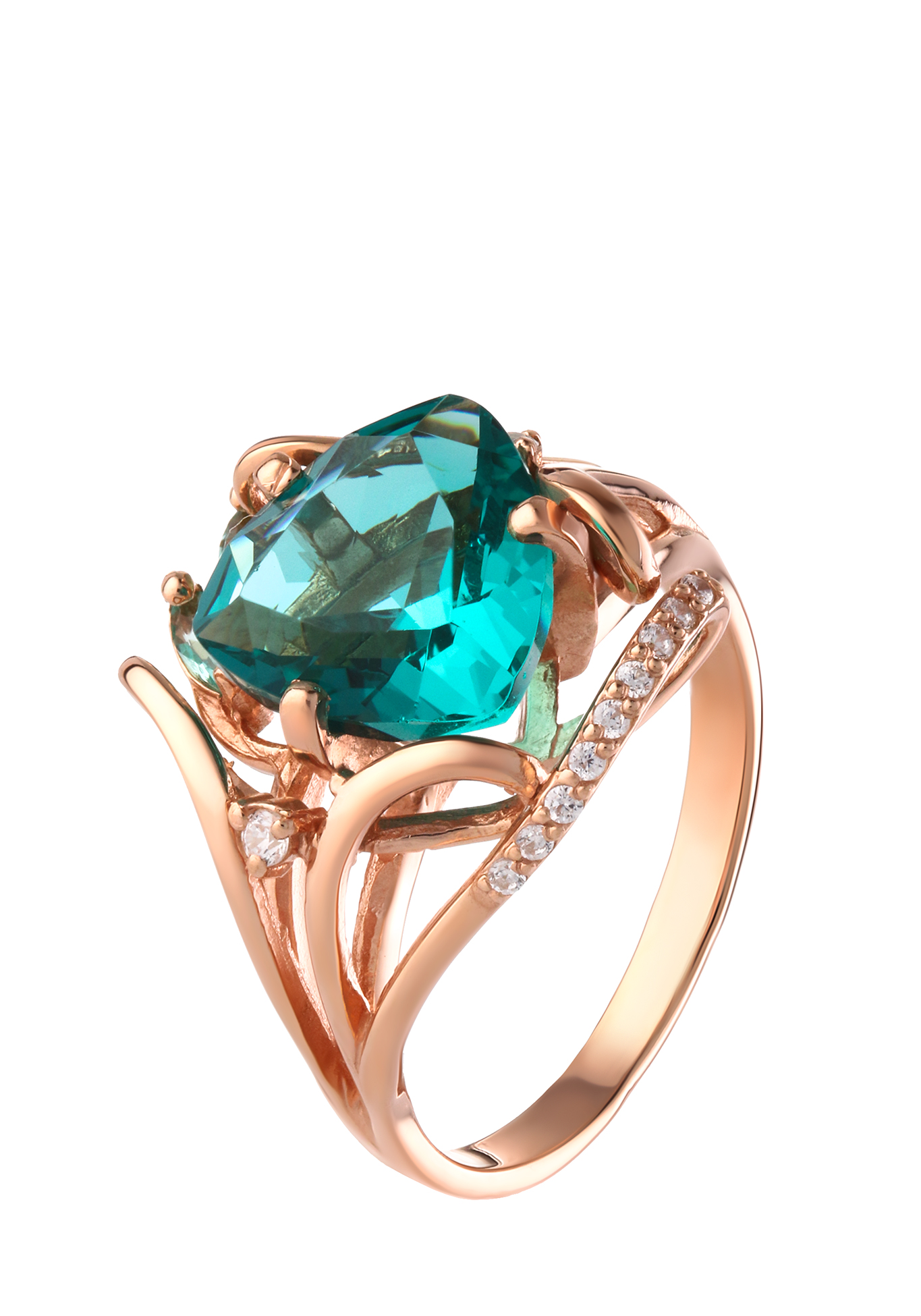 

Серебряное кольцо "Лесные чары", Бирюзовый