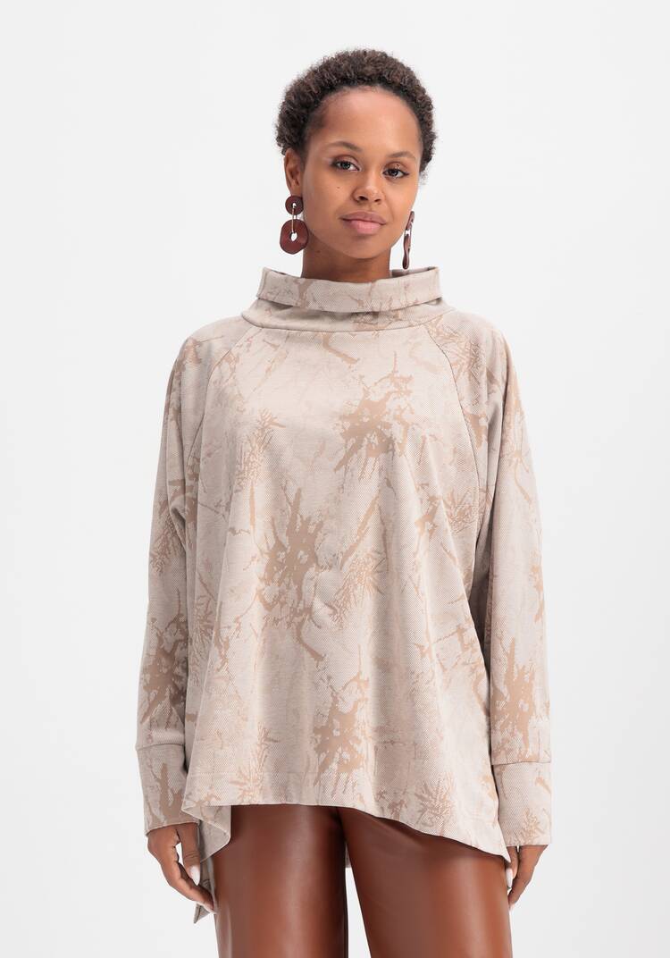 Джемпер трикотажный свободного кроя с принтом шир.  750, рис. 12