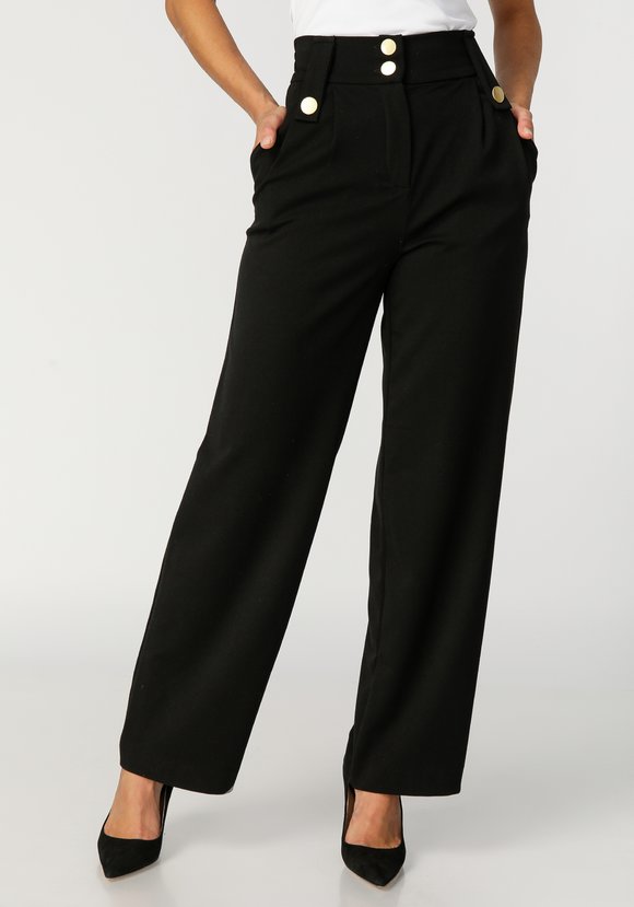 Брюки женские с декоративными пуговицами шир.  580, рис. 1