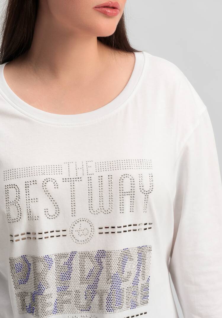 Лонгслив с декором из страз шир.  750, рис. 7