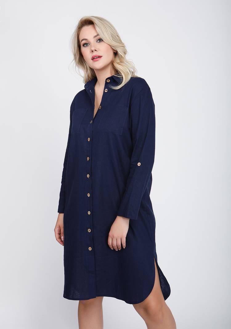 Рубашка удлиненная на пуговицах шир.  750, рис. 3