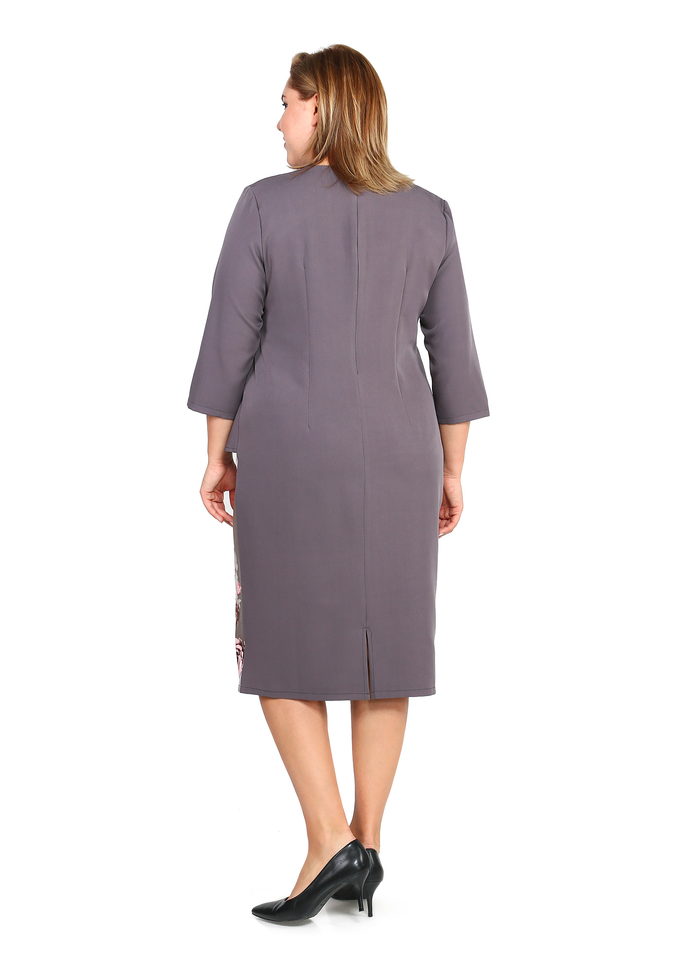 Платье "Букет любви" Bianka Modeno, размер 50, цвет коричневый - фото 7