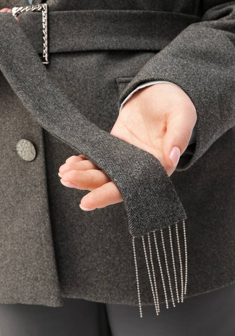 Пиджак приталенный с поясом шир.  750, рис. 7