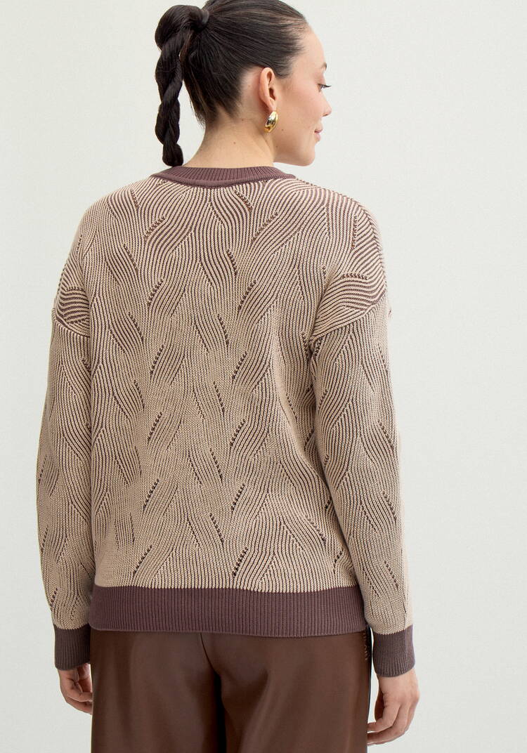 Джемпер с фактурным орнаментом шир.  750, рис. 11