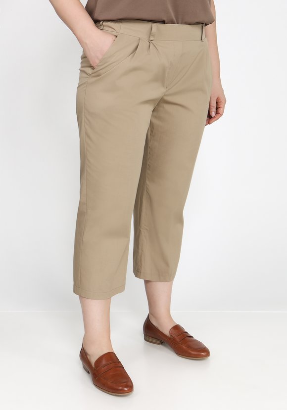 Брюки однотонные на резинке прямого кроя шир.  580, рис. 2