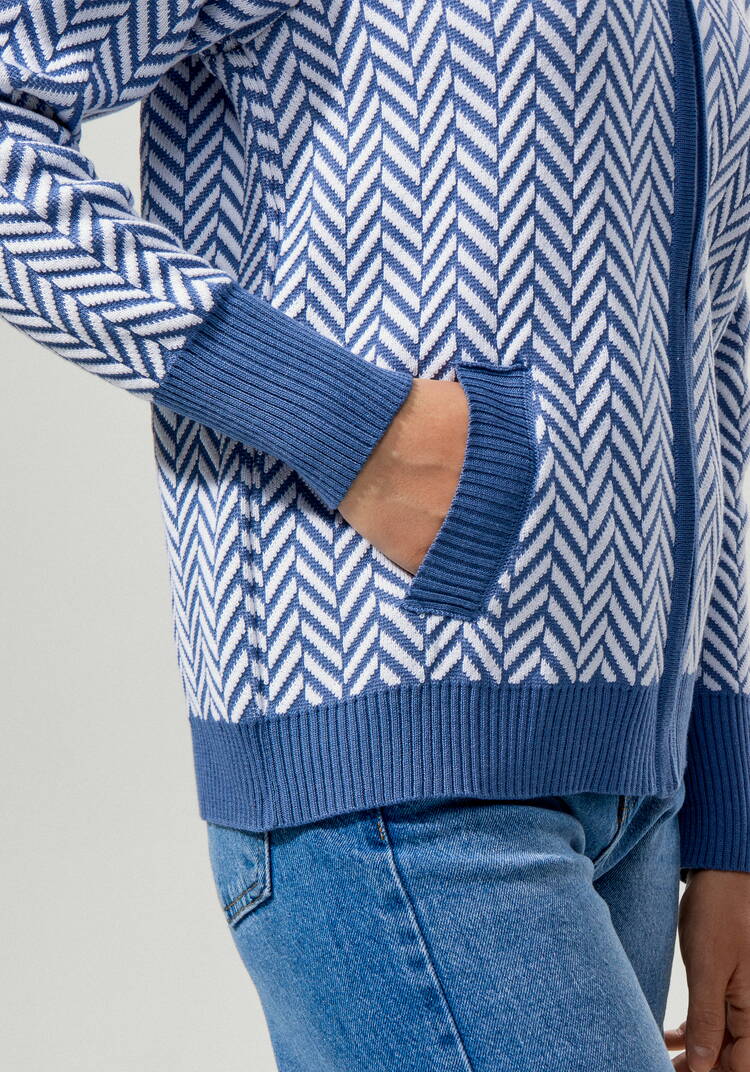 Бомбер женский на молнии с широкими манжетами шир.  750, рис. 13