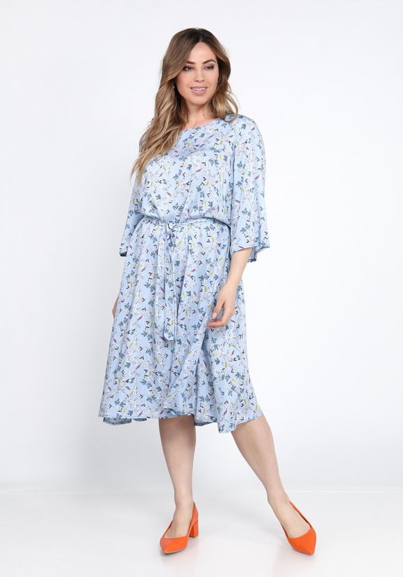 Платье с принтом мильфлер шир.  580, рис. 17