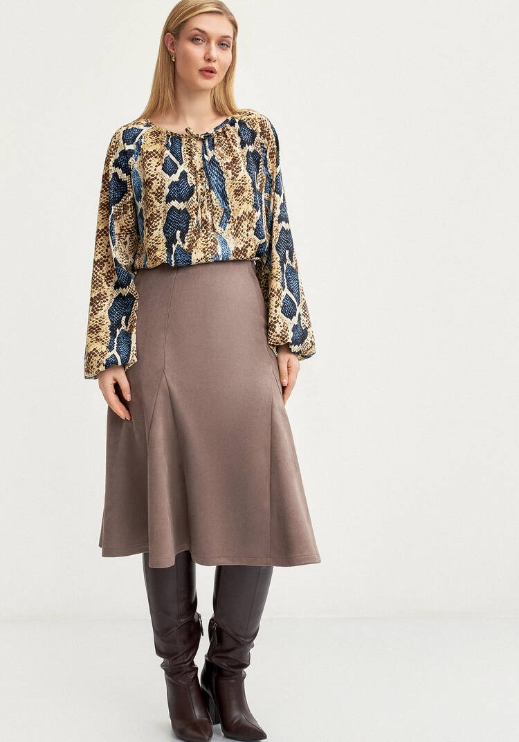 Юбка-годе из эко-замши шир.  750, рис. 7