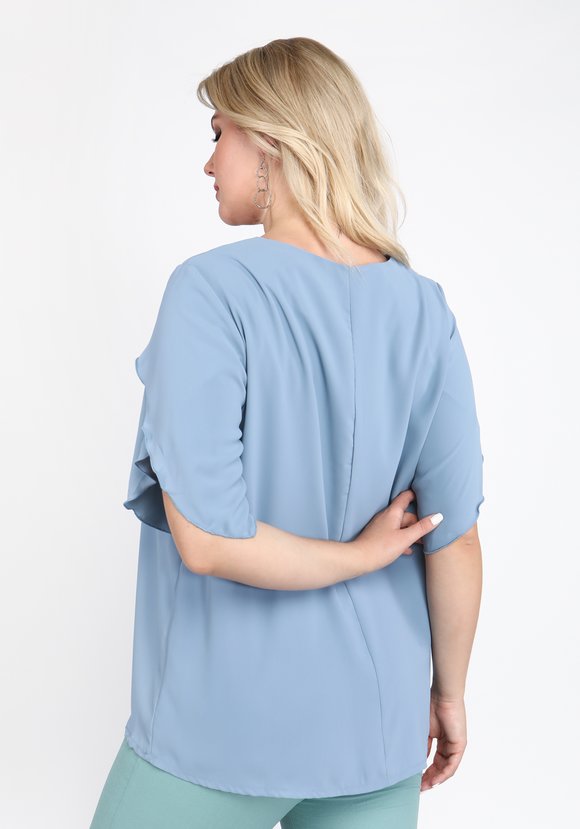 Блуза с необычным рукавом шир.  580, рис. 3